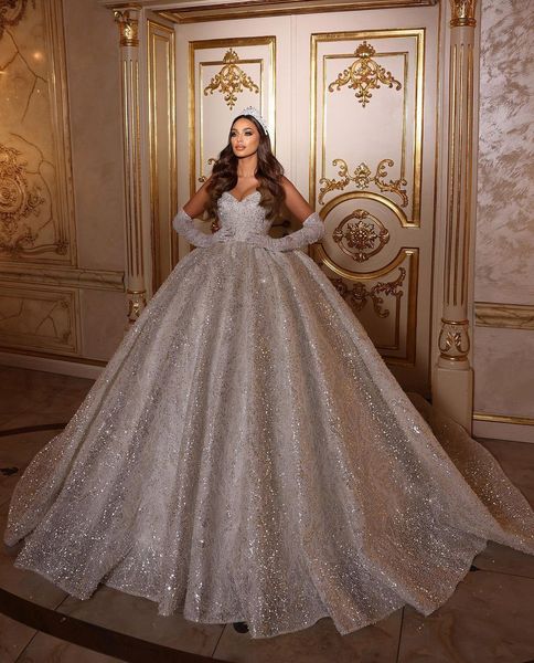 sparkly ball gown wedding dresses long sleeves v neck sequins applique 3d lace ruffles bridal gowns beads diamonds formal dress plus size cu, White
sparkly ball gown wedding dresses long sleeves v neck sequins applique 3d lace ruffles bridal gowns beads diamonds formal dress plus size cu, White