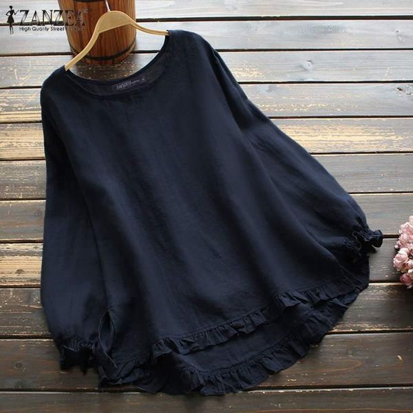 t-shirt zanzea women spring o neck long sleeve vintage casual ruffles blouse solid color blusas loose chemise cotton shirt tunic, White
t-shirt zanzea women spring o neck long sleeve vintage casual ruffles blouse solid color blusas loose chemise cotton shirt tunic, White