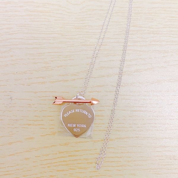new sterling silver love heart arrow necklace elegant lovestruck necklaces original 1:1 womens designer jewelry valentine's original lo
new sterling silver love heart arrow necklace elegant lovestruck necklaces original 1:1 womens designer jewelry valentine's original lo