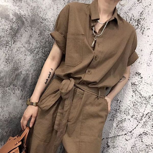 women's jumpsuits rompers summer korean buttons solid color turn-down collar high waist cargo female street casual pocket jumpsuits wom, Black;white
women's jumpsuits rompers summer korean buttons solid color turn-down collar high waist cargo female street casual pocket jumpsuits wom, Black;white