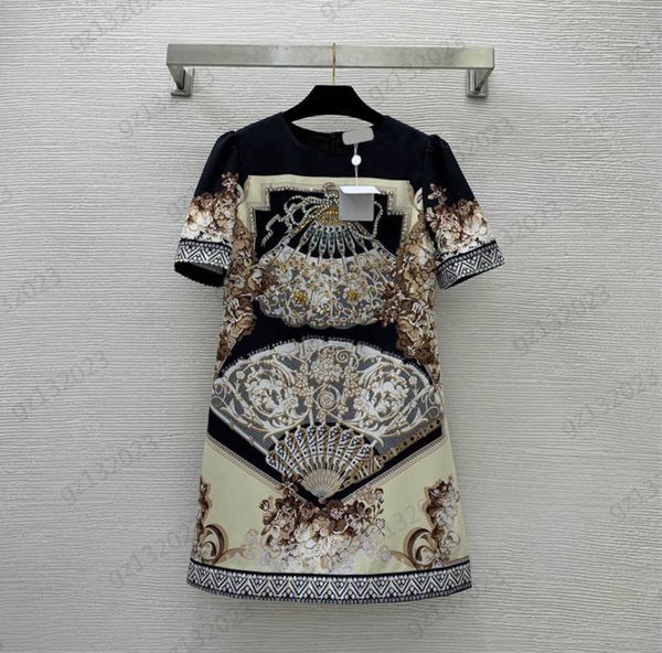 womens dresses chest heavy diamond studded nail bead vintage print short sleeve dress a-line version of the corset waist slimming crewneck j, Black;gray
womens dresses chest heavy diamond studded nail bead vintage print short sleeve dress a-line version of the corset waist slimming crewneck j, Black;gray