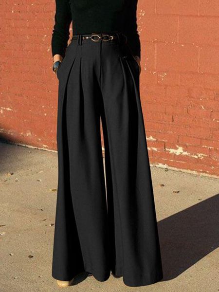 capris 2022 zanzea fashion women solid long pants casual loose flare pantalon high waist office work palazzo elegant wide leg trousers, Black;white
capris 2022 zanzea fashion women solid long pants casual loose flare pantalon high waist office work palazzo elegant wide leg trousers, Black;white