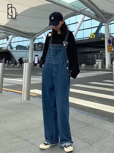 jeans autumn new korean loose denim overalls women's summer jumpsuit high waist wide leg pants trousers spring fashion pants, Blue
jeans autumn new korean loose denim overalls women's summer jumpsuit high waist wide leg pants trousers spring fashion pants, Blue