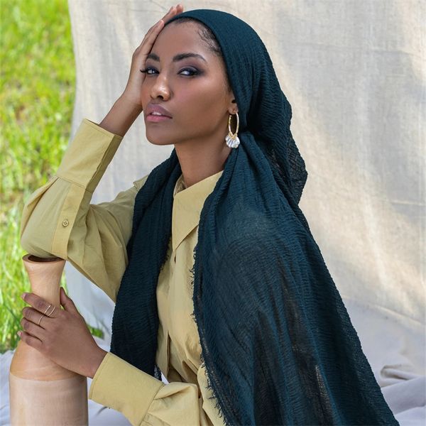 hijabs ramadan cotton crinkle headband veil scarves women solid color head wraps long scarves turban headband muslim fashion headscarf 23042, Blue;gray
hijabs ramadan cotton crinkle headband veil scarves women solid color head wraps long scarves turban headband muslim fashion headscarf 23042, Blue;gray