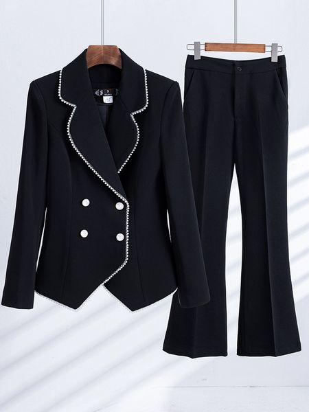 women's suits blazers autumn winter long sleeve women pant suit ladies formal purple black business work wear 2 piece set blazer and tr, White;black
women's suits blazers autumn winter long sleeve women pant suit ladies formal purple black business work wear 2 piece set blazer and tr, White;black