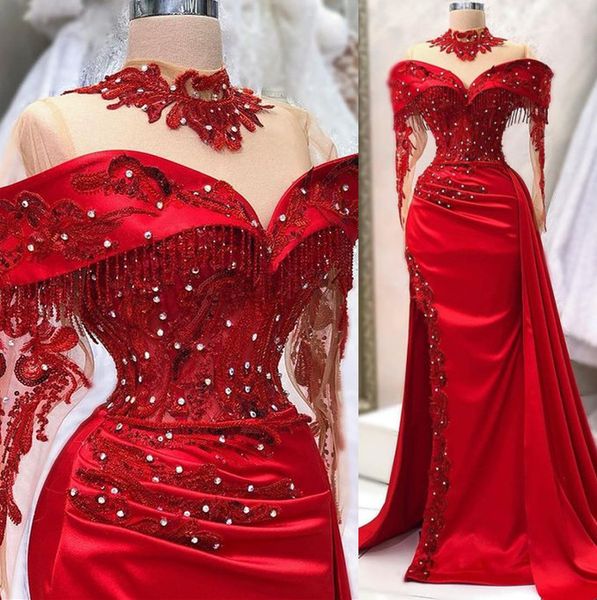 2023 april aso ebi mermaid red prom dress crystals beaded lace evening formal party second reception birthday engagement gowns dress robe de, Black
2023 april aso ebi mermaid red prom dress crystals beaded lace evening formal party second reception birthday engagement gowns dress robe de, Black