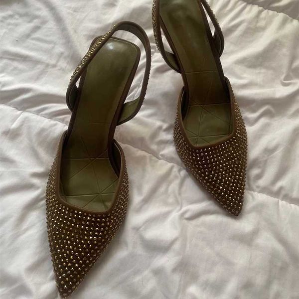 new sandals women luxury high heels gold rhinestone pumps woman shimmery slingback heeled ladies pointed toe party 230406, Black
new sandals women luxury high heels gold rhinestone pumps woman shimmery slingback heeled ladies pointed toe party 230406, Black