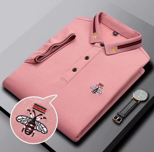 men polo luxury bee ggity letter casual slim fit breathable polos new brand male clothing business tee shirts, White;black
men polo luxury bee ggity letter casual slim fit breathable polos new brand male clothing business tee shirts, White;black