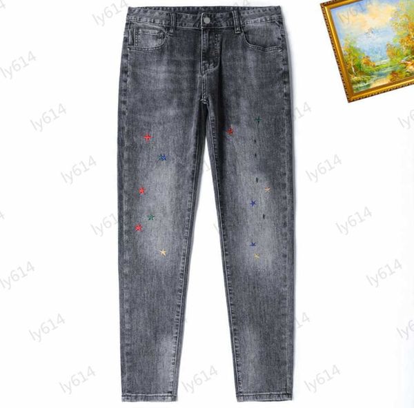 brand jeans five-pointed star pattern decoration medium zipper fly jeans classic style simple casual style fashion trend trousers designer j, Blue
brand jeans five-pointed star pattern decoration medium zipper fly jeans classic style simple casual style fashion trend trousers designer j, Blue