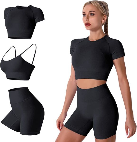 women's yoga outfit seamless workout set high waist exercise shorts pants with sport bra 3pcs tracksuit gym tracksuits
women's yoga outfit seamless workout set high waist exercise shorts pants with sport bra 3pcs tracksuit gym tracksuits