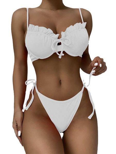 set 2022 new ruffled brazilian swimwear push up underwear bikini set two piece set for women beachwear swimsuit j230426, Red;black
set 2022 new ruffled brazilian swimwear push up underwear bikini set two piece set for women beachwear swimsuit j230426, Red;black