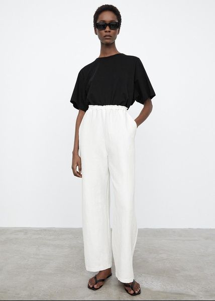 capris women pants 2021 new summer loose linen blend straight leg slacks with long legs and thin ladies, Black;white
capris women pants 2021 new summer loose linen blend straight leg slacks with long legs and thin ladies, Black;white