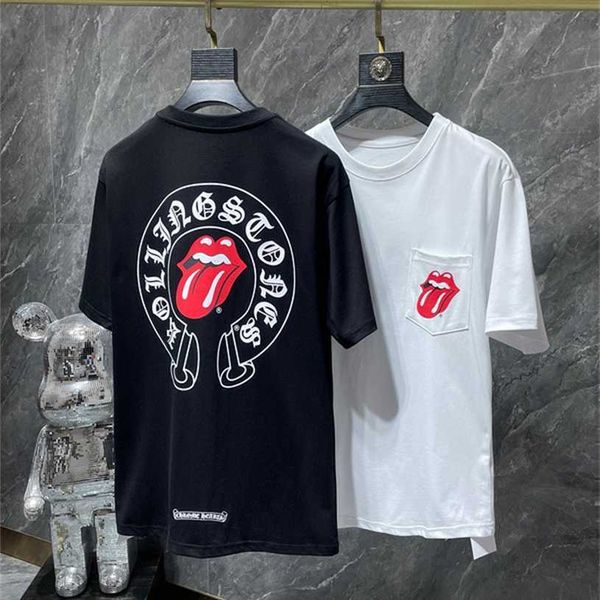 designer chrome//heart mens t-shirts fashion loose cross rolling stone horseshoe red big tongue short sleeve summer couple tshirt, Black
designer chrome//heart mens t-shirts fashion loose cross rolling stone horseshoe red big tongue short sleeve summer couple tshirt, Black