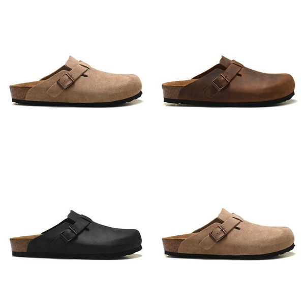 sandals boston oiled leather bag head pull cork suede designer slides autumn winter loafers shoes classic tan brown black mens womens clogs
sandals boston oiled leather bag head pull cork suede designer slides autumn winter loafers shoes classic tan brown black mens womens clogs