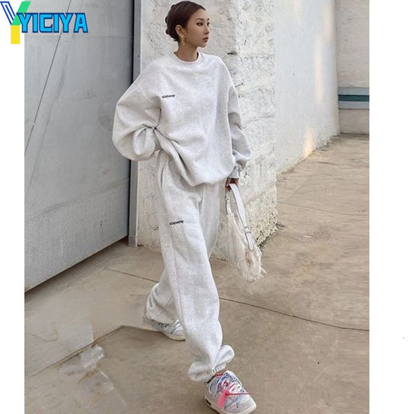 women's two piece pants yiciya 2 sets outfits american thicken tracksuit pullover sweatshirt and suit oversize set 230426, White
women's two piece pants yiciya 2 sets outfits american thicken tracksuit pullover sweatshirt and suit oversize set 230426, White