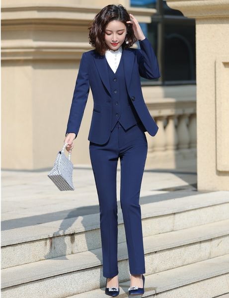women's suits blazers 3 pieces sets formal women business suits with pants and jackets coat and vest waistcoat ladies office work wear, White;black
women's suits blazers 3 pieces sets formal women business suits with pants and jackets coat and vest waistcoat ladies office work wear, White;black