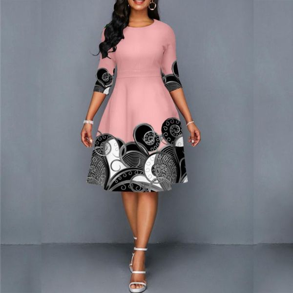 dresses elegant round neck printed plus size women midi dress office ladies casual outfits 2022 vestido ropa mujer frete gratis elbise, Black
dresses elegant round neck printed plus size women midi dress office ladies casual outfits 2022 vestido ropa mujer frete gratis elbise, Black