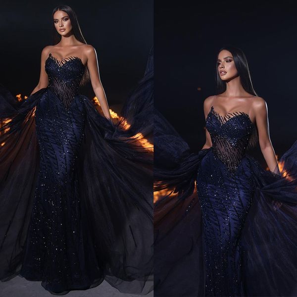 romantic navy blue prom dresses sweetheart mermaid with overskirts party dresses sequined lace custom made evening dress, Black;red
romantic navy blue prom dresses sweetheart mermaid with overskirts party dresses sequined lace custom made evening dress, Black;red