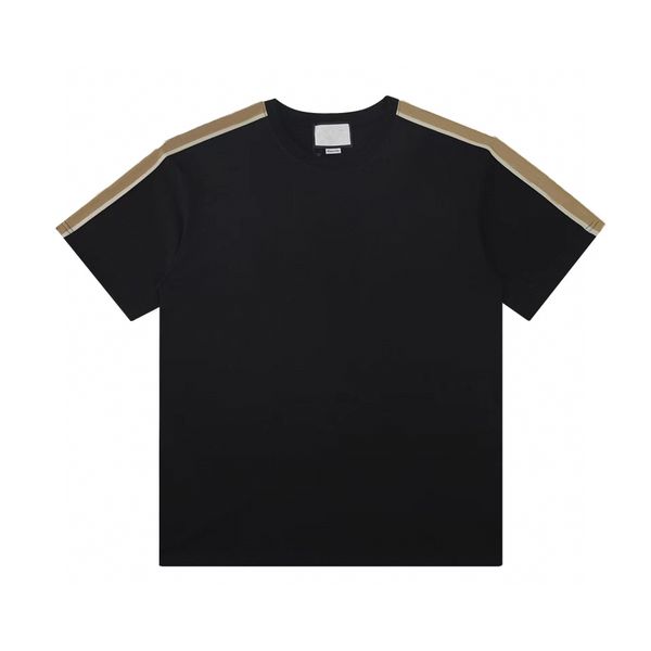 23ss summer women and men t shirt brand fashion classic london alphabet leather label design striped style shoulder webbing, White
23ss summer women and men t shirt brand fashion classic london alphabet leather label design striped style shoulder webbing, White
