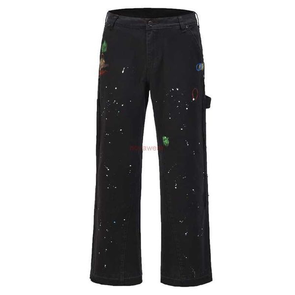 men's jeans designer clothing denim pants high street gallerses depts the same splash graffiti micro flared trend brand contrast color, Blue
men's jeans designer clothing denim pants high street gallerses depts the same splash graffiti micro flared trend brand contrast color, Blue