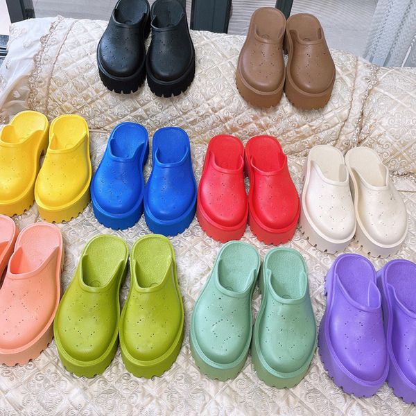 women platform perforated sandal designer slipper womens slip-on rubber mule sandals interlocking emed sandal summer slides with box, Black
women platform perforated sandal designer slipper womens slip-on rubber mule sandals interlocking emed sandal summer slides with box, Black