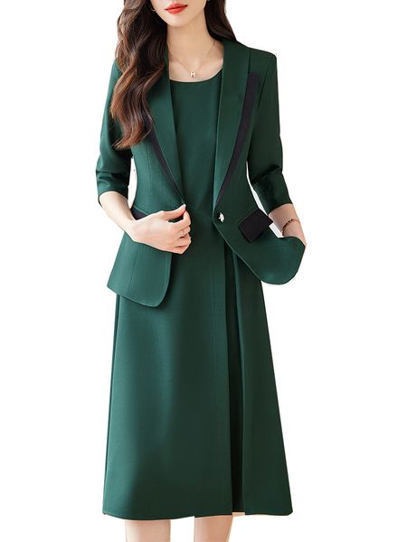 women's suits blazers spring autumn women ladies formal skirt suit blazer khaki green black female business interview work wear two pie, White;black
women's suits blazers spring autumn women ladies formal skirt suit blazer khaki green black female business interview work wear two pie, White;black