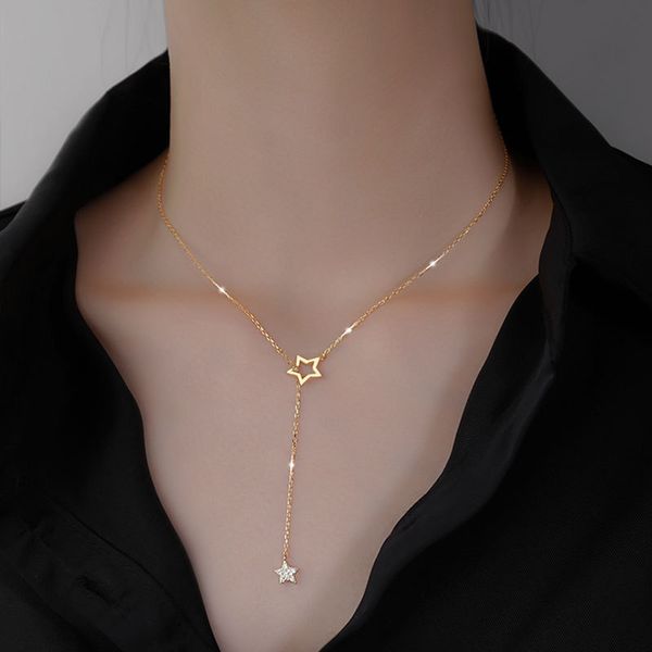 korean style star shiny pendant necklace clavicle chain banquet party jewelry fashion jewelry, Silver
korean style star shiny pendant necklace clavicle chain banquet party jewelry fashion jewelry, Silver