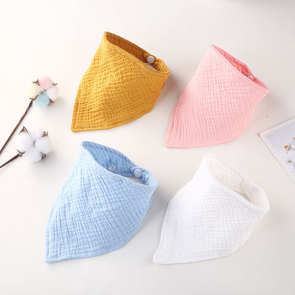 double layer gauze solid color cotton baby bib european and american muslin baby saliva towel children's crepe triangular towel dh026
double layer gauze solid color cotton baby bib european and american muslin baby saliva towel children's crepe triangular towel dh026