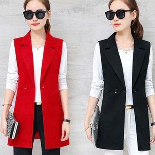 vests spring sleeveless jacket long suit vest women office slim blazer vest coat waistcoat lady elegant black/red/blue dv511, Black;white
vests spring sleeveless jacket long suit vest women office slim blazer vest coat waistcoat lady elegant black/red/blue dv511, Black;white