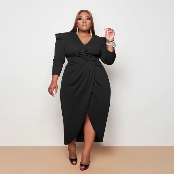 plus size dresses 2xl-5xl plus size dresses fall clothes for women long sleeve v neck split casual dress ladies outfit wholesale drop 230425, Black
plus size dresses 2xl-5xl plus size dresses fall clothes for women long sleeve v neck split casual dress ladies outfit wholesale drop 230425, Black