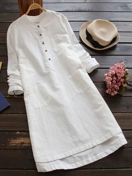 dresses zanzea women vintage long sleeve solid mini dress 2022 autumn cotton linen shirt vestido casual long blusas robe femininas, Black;gray
dresses zanzea women vintage long sleeve solid mini dress 2022 autumn cotton linen shirt vestido casual long blusas robe femininas, Black;gray