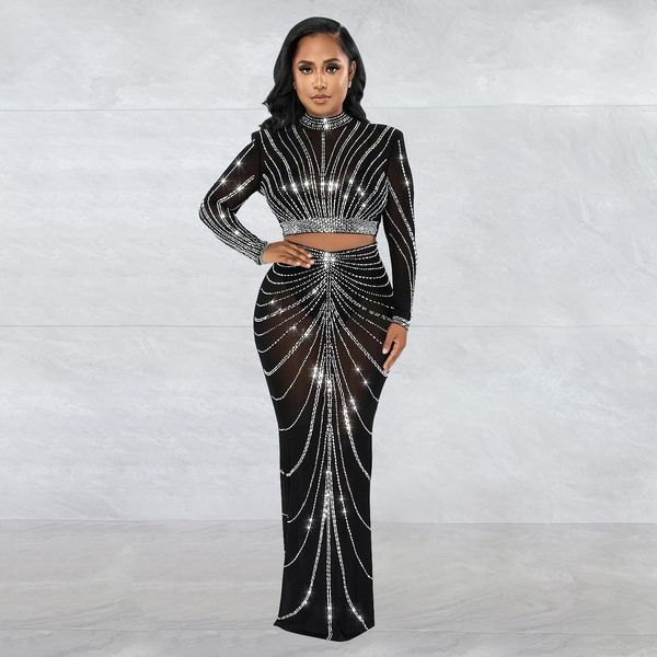 two piece dress mesh sheer diamond maxi dress women birthday outfit sparkly elegant long sleeve bodycon skirt party evening dress 230425, White
two piece dress mesh sheer diamond maxi dress women birthday outfit sparkly elegant long sleeve bodycon skirt party evening dress 230425, White