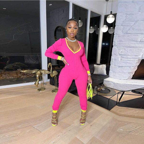 women's jumpsuits rompers bkld zipper vneck black jumpsuit long sleeve women clubwear outfits 2021 spring new fashion patchwork ladies, Black;white
women's jumpsuits rompers bkld zipper vneck black jumpsuit long sleeve women clubwear outfits 2021 spring new fashion patchwork ladies, Black;white