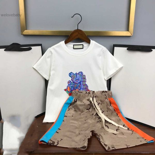 kid sets toddler tshirt baby set kids designer t shirt 2pics children clothing for girls boys shirt tracksuits short sleeve suits summer let, White 
kid sets toddler tshirt baby set kids designer t shirt 2pics children clothing for girls boys shirt tracksuits short sleeve suits summer let, White