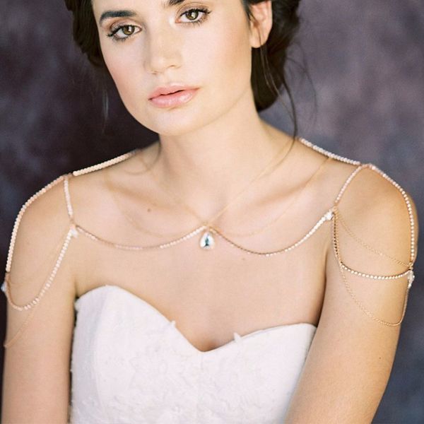 chokers water drop accessories high sense multi-layer rhinestone shoulder chain bridal dress back chain body chain, Golden;silver
chokers water drop accessories high sense multi-layer rhinestone shoulder chain bridal dress back chain body chain, Golden;silver