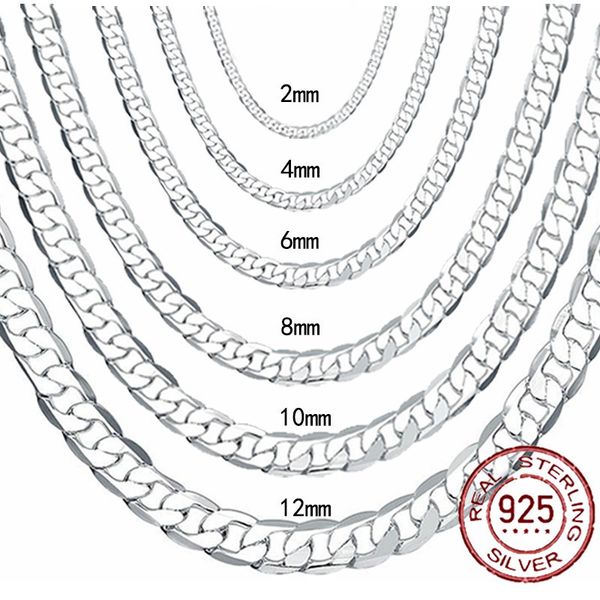 strands strings mens 925 sterling silver necklace 24681012mm 4075cm face chain necklace lobster clasp men women engagement jewelry gifts 230, Black
strands strings mens 925 sterling silver necklace 24681012mm 4075cm face chain necklace lobster clasp men women engagement jewelry gifts 230, Black