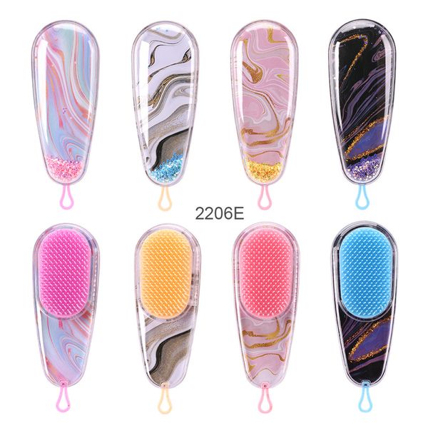 2023 new hair comb with water ripple detangling scalp massager brush custom logo gift souvenirs for women, Silver
2023 new hair comb with water ripple detangling scalp massager brush custom logo gift souvenirs for women, Silver