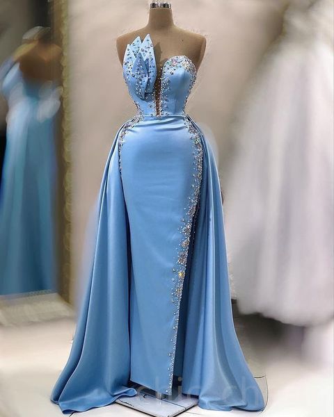 2023 april aso ebi beaded crystals prom dress sheath high split satin evening formal party second reception birthday engagement gowns dress, Black
2023 april aso ebi beaded crystals prom dress sheath high split satin evening formal party second reception birthday engagement gowns dress, Black