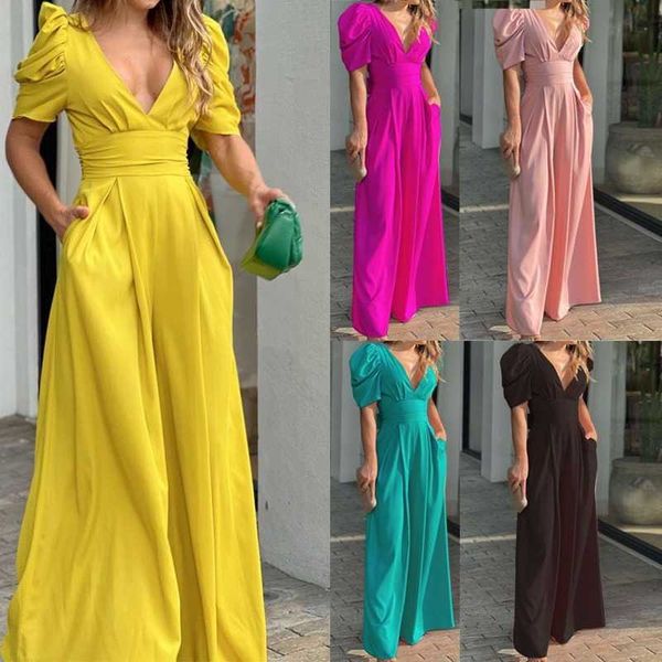 women's jumpsuits rompers women jumpsuits summer solid high waist wide leg jumpsuits women fashion vneck short sleeve slim fit elegant, Black;white
women's jumpsuits rompers women jumpsuits summer solid high waist wide leg jumpsuits women fashion vneck short sleeve slim fit elegant, Black;white