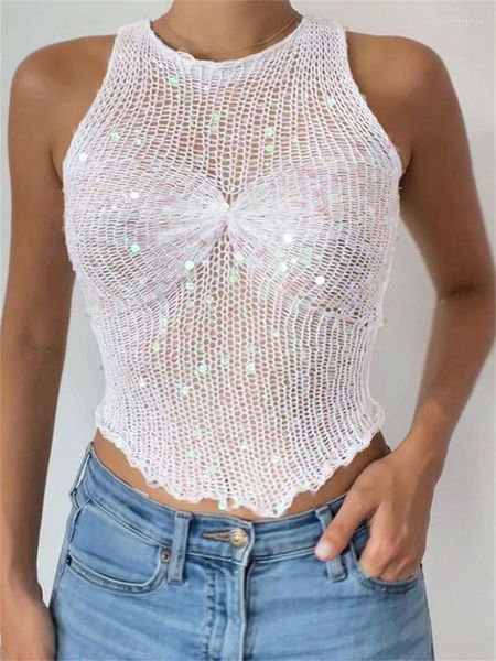 women's tanks tossy sequin mesh see-through vest cute sleeveless for women crop glitter fashion casual streetwear hollow out slim tank, White
women's tanks tossy sequin mesh see-through vest cute sleeveless for women crop glitter fashion casual streetwear hollow out slim tank, White