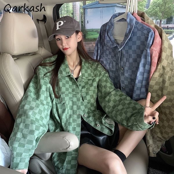 women's jackets jaket dasar wanita pakaian luar ruangan kotak kotak santai musim semi gugur desain uniseks pasangan streetwear ulzzang, Black;brown
women's jackets jaket dasar wanita pakaian luar ruangan kotak kotak santai musim semi gugur desain uniseks pasangan streetwear ulzzang, Black;brown