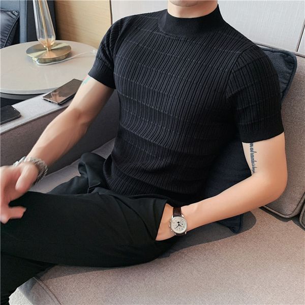 men's t-shirts spring short sleeve sweater men slim fit short sleeve knitted t-shirt half turtleneck casual solid pullovers tees 23042, White;black
men's t-shirts spring short sleeve sweater men slim fit short sleeve knitted t-shirt half turtleneck casual solid pullovers tees 23042, White;black