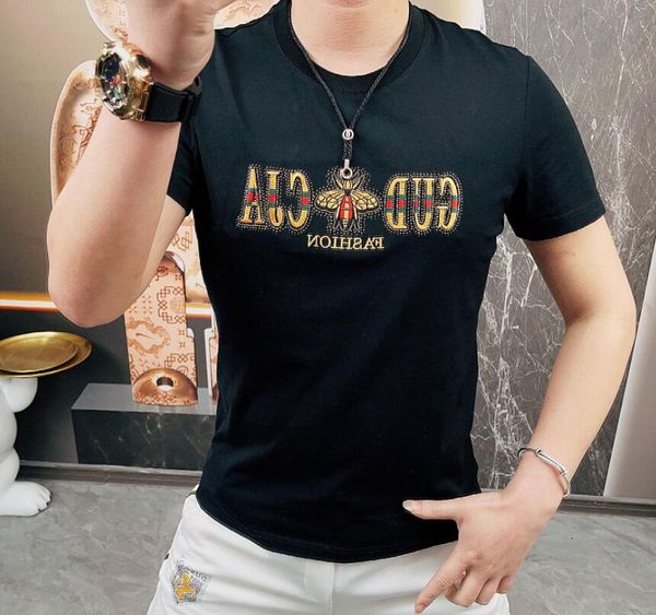men's t-shirts designer 2023 summer europe station men's t-shirt new ice silk trend slim fit thin t-shirt, White;black
men's t-shirts designer 2023 summer europe station men's t-shirt new ice silk trend slim fit thin t-shirt, White;black