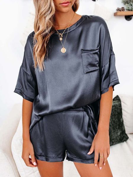 women's sleepwear summer satin pajamas set women imitated silk pajamas silk sleepwear homewear female loose lounge wear sets pjs women, Black;red
women's sleepwear summer satin pajamas set women imitated silk pajamas silk sleepwear homewear female loose lounge wear sets pjs women, Black;red