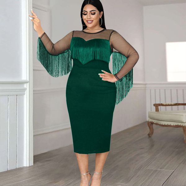 plus size dresses plus size summer women dress see through sleeve tassel patchwork clothing fringe mesh outfit evening party gowns 230425, Black
plus size dresses plus size summer women dress see through sleeve tassel patchwork clothing fringe mesh outfit evening party gowns 230425, Black