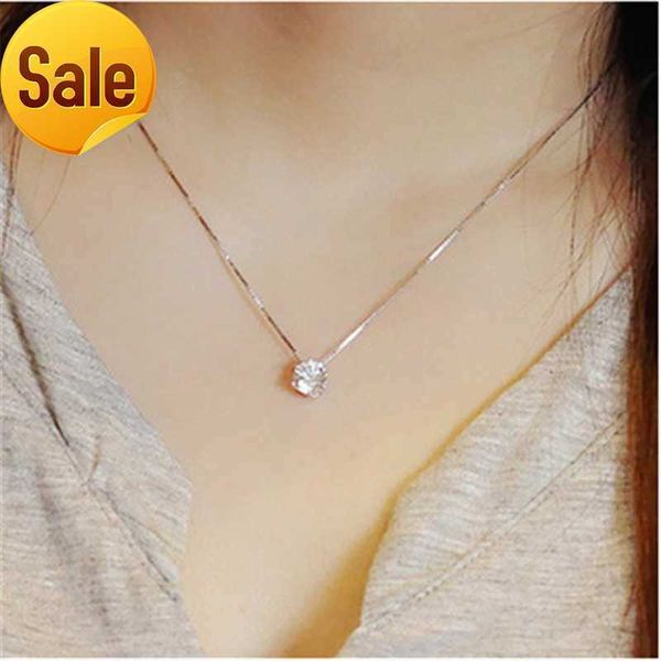 korean women fashion 925 sterling silver jewelry inlaid diamond short necklace clavicle chain
korean women fashion 925 sterling silver jewelry inlaid diamond short necklace clavicle chain