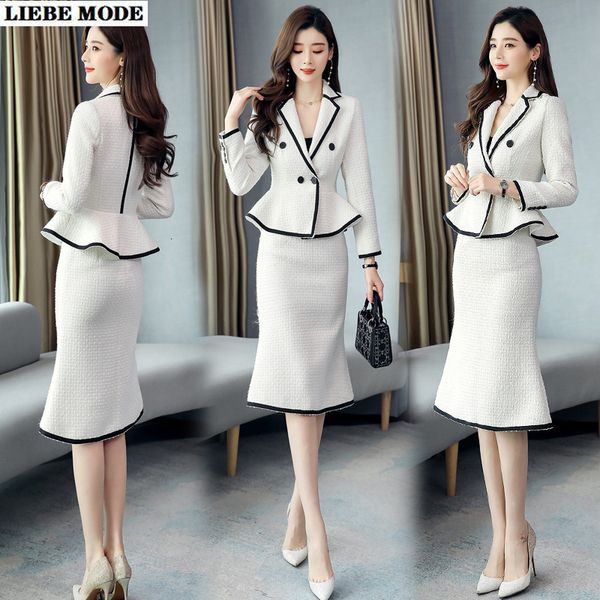 women's suits blazers spring luxury business knee length tweed skirt suits for women jacket and long skirts office lady 2 piece work we, White;black
women's suits blazers spring luxury business knee length tweed skirt suits for women jacket and long skirts office lady 2 piece work we, White;black