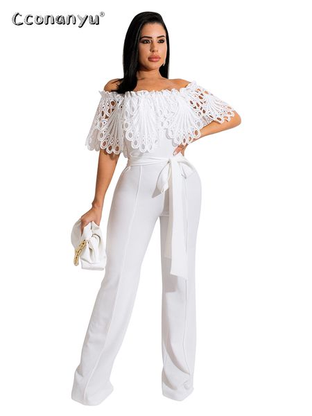 women's jumpsuits rompers summer ruffled neckline pants black elegant casual wide leg 230425, Black;white
women's jumpsuits rompers summer ruffled neckline pants black elegant casual wide leg 230425, Black;white