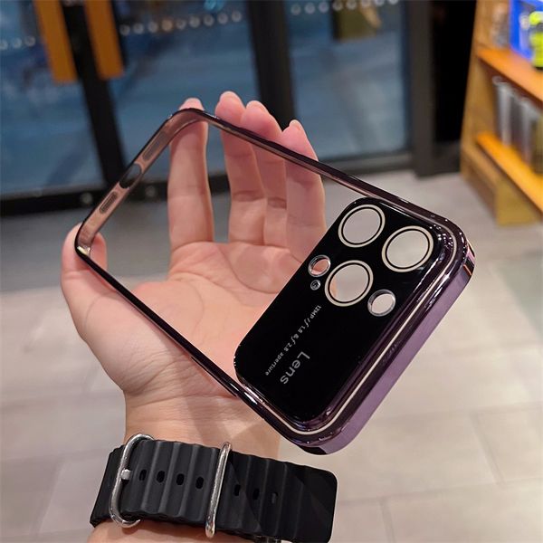 luxury plating clear hard pc glass lens phone case for iphone 13 12 14 pro max 14 plus camera protector transparent bumper cover
luxury plating clear hard pc glass lens phone case for iphone 13 12 14 pro max 14 plus camera protector transparent bumper cover