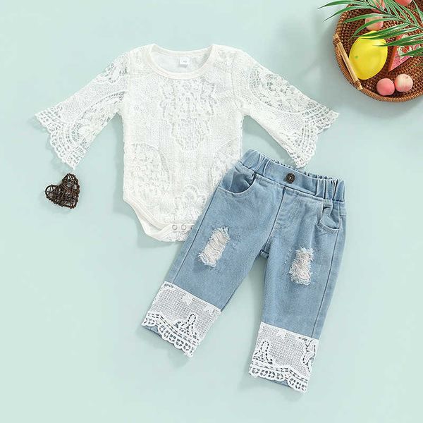 clothing sets baby toddler girls clothes set lace long sleeve romper and denim patchwork pants spring summer 2pcs baby aa230426, White
clothing sets baby toddler girls clothes set lace long sleeve romper and denim patchwork pants spring summer 2pcs baby aa230426, White